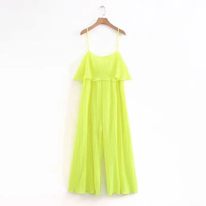 Neon Green Crinkled Chiffon women summer jumpsuits 2019 summer woman plus size overalls rompers LT19
Neon Green Crinkled Chiffon women summer jumpsuits 2019 summer woman plus size overalls rompers LT19
