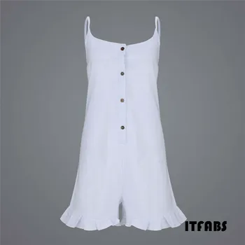 Trendy Women clothes Solid Button off shoulder strap Playsuit sleeveless Summer Beach Casual Rompers one pieces
Trendy Women clothes Solid Button off shoulder strap Playsuit sleeveless Summer Beach Casual Rompers one pieces