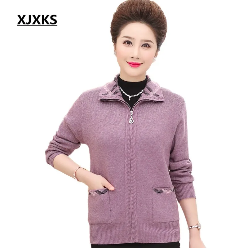 XJXKS Sweater Knitted Cardigan Sweater Coat 2018 Fall Winter Turn-down collar Plus Size 4XL Warm Women Sweaters Coats
XJXKS Sweater Knitted Cardigan Sweater Coat 2018 Fall Winter Turn-down collar Plus Size 4XL Warm Women Sweaters Coats