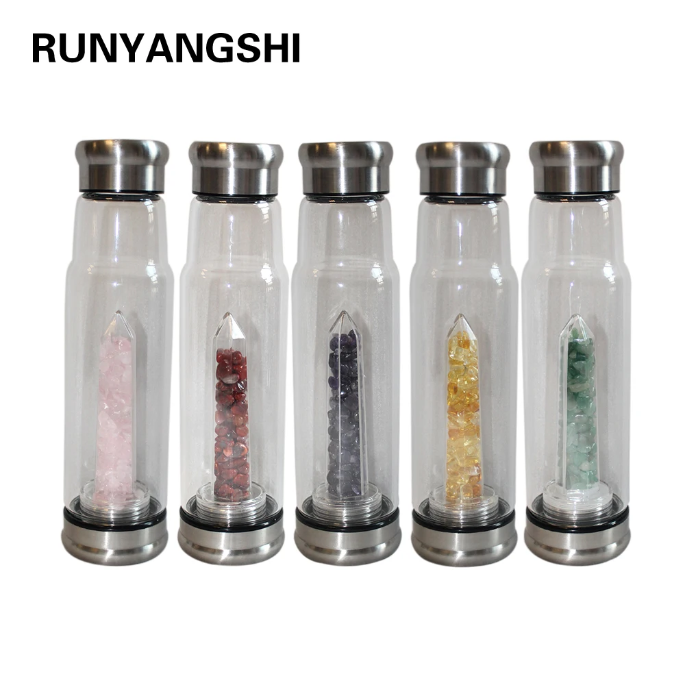 Natural Crystal Crushed Stone glass water bottle Crystal Point Healing Obelisk Wand Elixir Quartz Crystal hot sale for gif
Natural Crystal Crushed Stone glass water bottle Crystal Point Healing Obelisk Wand Elixir Quartz Crystal hot sale for gif