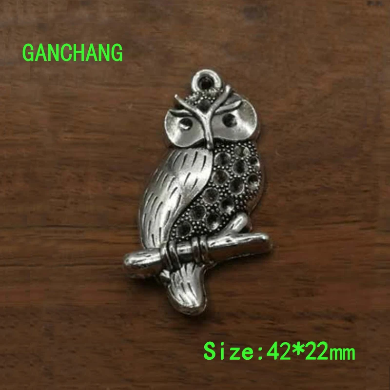 5pcs Charms owl 42*22mm Tibetan Silver Plated Pendants Antique Jewelry Making DIY Handmade Craft | Украшения и аксессуары