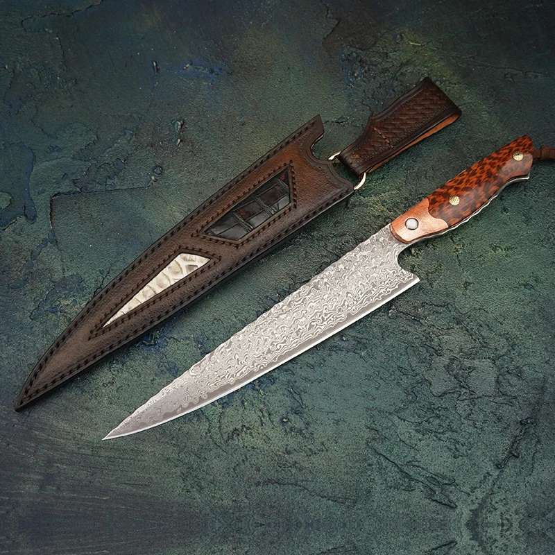 FZIZUO 8" Full Tang VG10 Damascus Steel Chef Knife Handmade Cleaver Sushi sashimi Japanese Cuisine Fillet Knife Kitchen Knives
FZIZUO 8" Full Tang VG10 Damascus Steel Chef Knife Handmade Cleaver Sushi sashimi Japanese Cuisine Fillet Knife Kitchen Knives