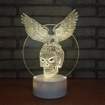 Creative Hawk Cranial Head Led 3d Light Touch Sensing 3d Night Light Acrylic Usb Energy Saving Bedside Kids Lamp
Creative Hawk Cranial Head Led 3d Light Touch Sensing 3d Night Light Acrylic Usb Energy Saving Bedside Kids Lamp