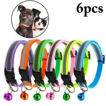6pcs Adjustable 1.0 Nylon Dog Collars Pet Collars With Bells Charm Necklace Collar For Little Dogs Cat Collars Pet Supplies
6pcs Adjustable 1.0 Nylon Dog Collars Pet Collars With Bells Charm Necklace Collar For Little Dogs Cat Collars Pet Supplies