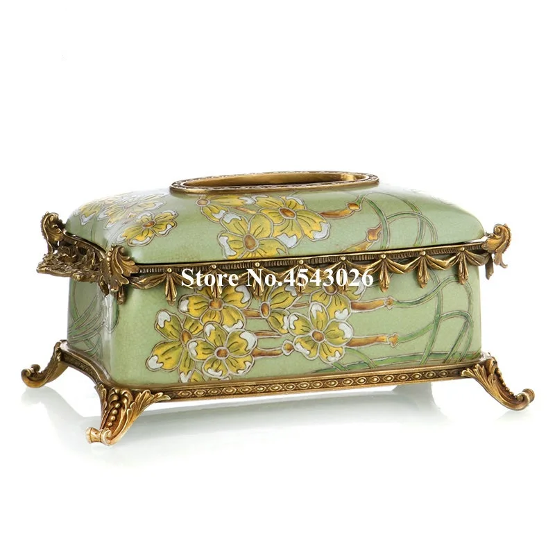 European creative flower painted tissue box decorative ornaments ceramic paper box
European creative flower painted tissue box decorative ornaments ceramic paper box