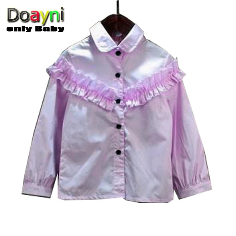 Doayni Baby Korean Style Shirt Purple Color Princess Fan Lace Little Girl Long Sleeve Shirt Turn-down Collar Solid Shirt
Doayni Baby Korean Style Shirt Purple Color Princess Fan Lace Little Girl Long Sleeve Shirt Turn-down Collar Solid Shirt