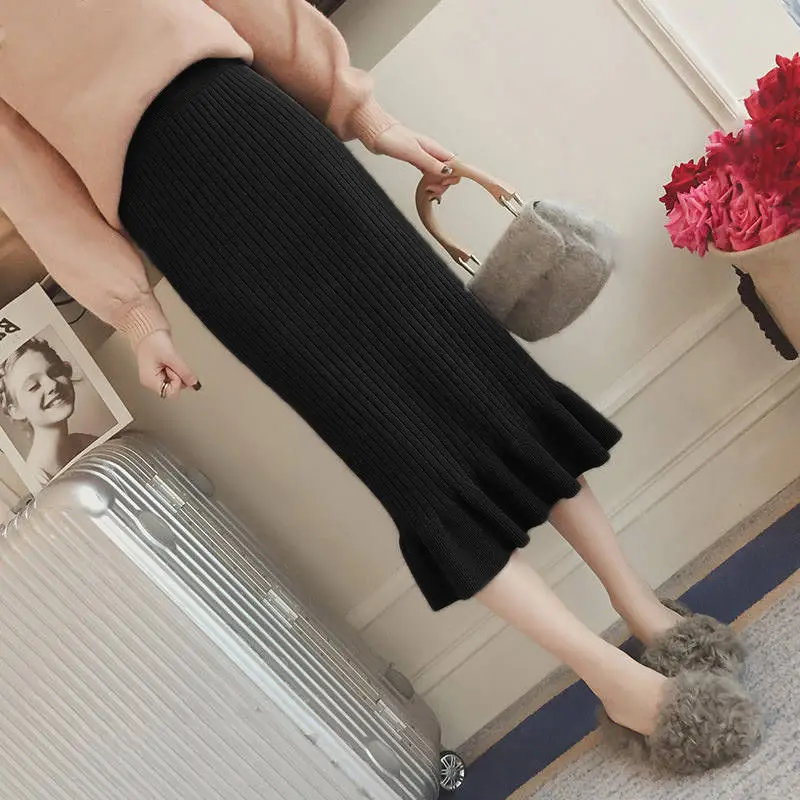 ELEXS Women's Winter Knitting Line Fishtail Skirt Package Hip Brunette Skirts Sweater Pencil Skirt Sexy Female E1122
ELEXS Women's Winter Knitting Line Fishtail Skirt Package Hip Brunette Skirts Sweater Pencil Skirt Sexy Female E1122