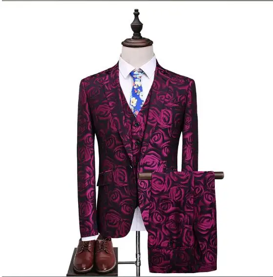Drop Shipping 2019 (Jacket+Vest+Pants) Floral 3 Piece Party Prom Suit Slim Fit Men's Rose Pattern Wedding Groom Suit Tuxedo
Drop Shipping 2019 (Jacket+Vest+Pants) Floral 3 Piece Party Prom Suit Slim Fit Men's Rose Pattern Wedding Groom Suit Tuxedo