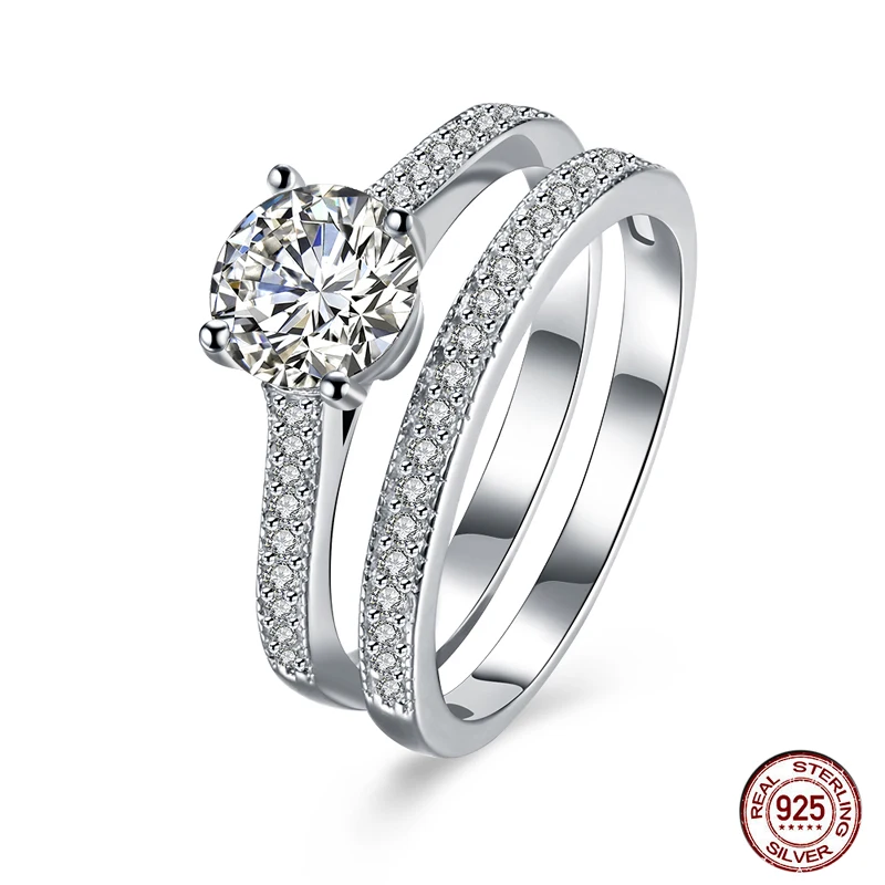 2018 Classic Real Solid 925 Sterling Silver Ring set 1.5Ct 8 Hearts Arrows Zircon Wedding Jewelry Rings Engagement For Women
2018 Classic Real Solid 925 Sterling Silver Ring set 1.5Ct 8 Hearts Arrows Zircon Wedding Jewelry Rings Engagement For Women