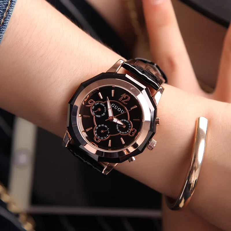 Женские наручные часы reloj mujer повседневные кожаные с медведем 2019 | Наручные