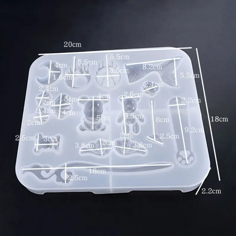 Silicone Mold Multi-functional DIY Epoxy Resin Tools Jewelry Making Pendant Necklace Mirror Moon Bear Fish Tail Shell Decoration
Silicone Mold Multi-functional DIY Epoxy Resin Tools Jewelry Making Pendant Necklace Mirror Moon Bear Fish Tail Shell Decoration