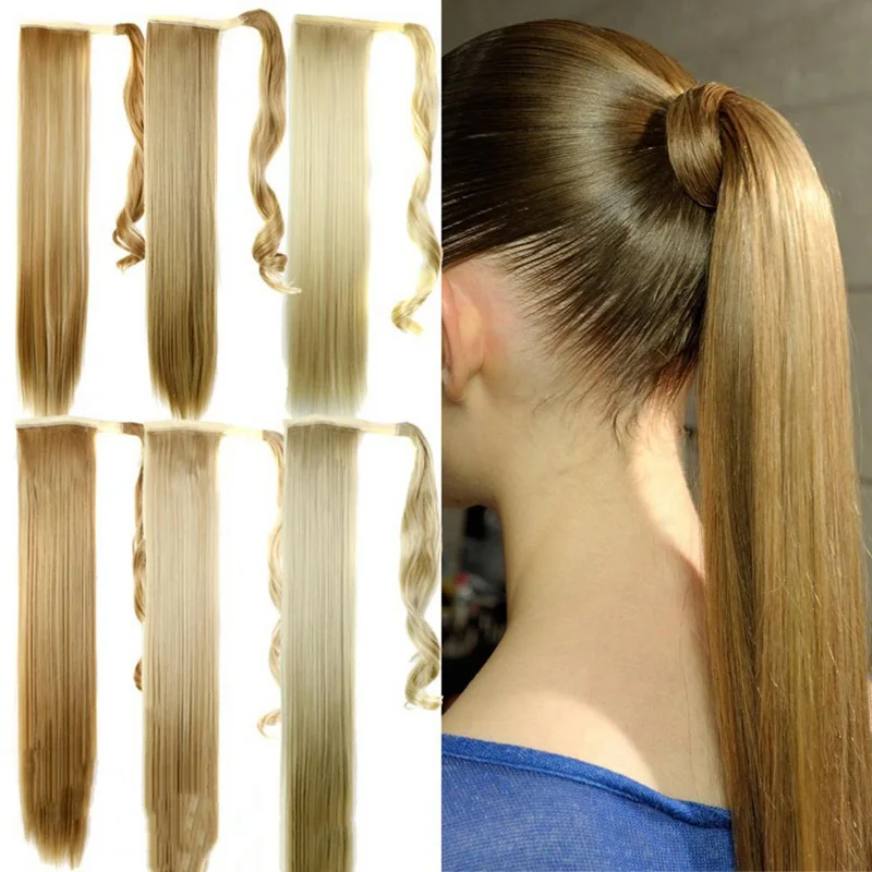24inch Long straight Real Natural Ponytail Clip in Pony tail Hair Extensions Wrap Around on Synthetic Hair Piece
24inch Long straight Real Natural Ponytail Clip in Pony tail Hair Extensions Wrap Around on Synthetic Hair Piece