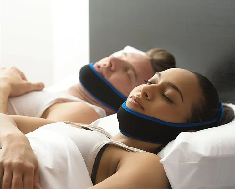 Image Anti Snore Chin Strap Care Sleep Stop Snoring Belt  Chin Jaw Supporter Apnea Belt For Men Women Sleeping Products