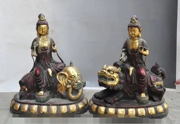 S3311 chinese bronze gilt lotus wenshu Manjushri Samantabhadra Kwan-Yin Goddess statue
S3311 chinese bronze gilt lotus wenshu Manjushri Samantabhadra Kwan-Yin Goddess statue
