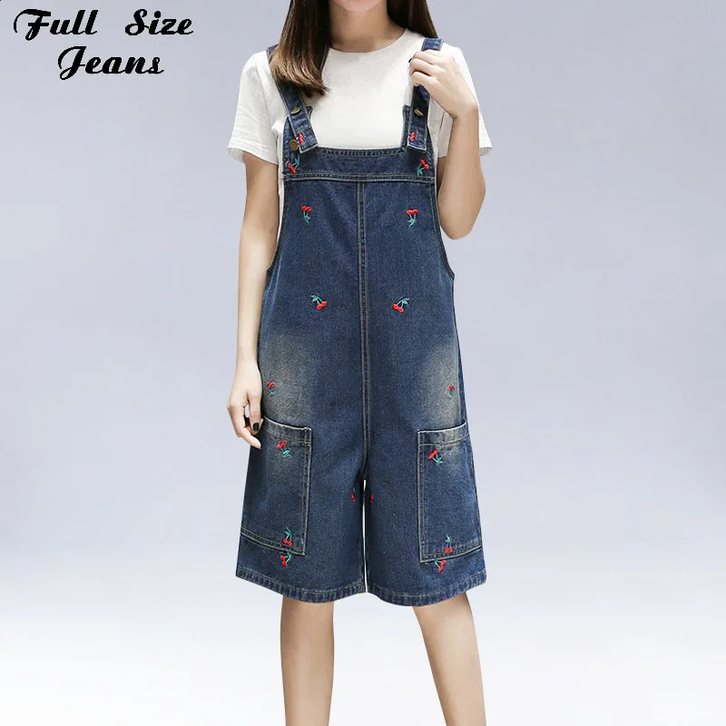 Boyfriend Embroidery Oversize Cherry Wide Leg Loose Short Denim Overalls 4XL 5XL Summer Women Hip Baggy Knee Length Rompers
Boyfriend Embroidery Oversize Cherry Wide Leg Loose Short Denim Overalls 4XL 5XL Summer Women Hip Baggy Knee Length Rompers