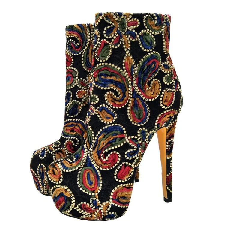 FGHGF NEW Shoes, lady's ankle boots, high-heeled boots, multi-colour knitted material, 16cm high-heeled bare boots
FGHGF NEW Shoes, lady's ankle boots, high-heeled boots, multi-colour knitted material, 16cm high-heeled bare boots