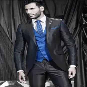 Fashion 3 Pieces Mens Suit Button Black Groom Best Man Dress Pointy Lapel Men's Wedding Dress (Jacket+Pants+Vest+Tie)
Fashion 3 Pieces Mens Suit Button Black Groom Best Man Dress Pointy Lapel Men's Wedding Dress (Jacket+Pants+Vest+Tie)