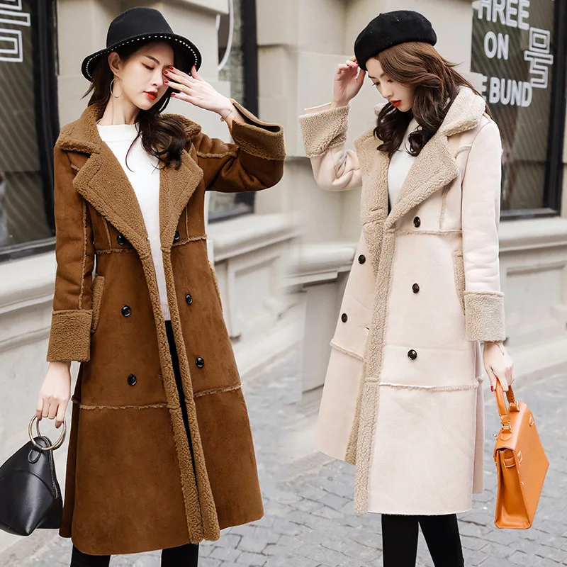 new fashion Woman Winter Shearling Coats Faux Suede Leather Jackets Plus Size Loose Coat Medium Long Faux Lambs Wool Coat
new fashion Woman Winter Shearling Coats Faux Suede Leather Jackets Plus Size Loose Coat Medium Long Faux Lambs Wool Coat