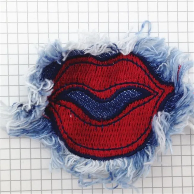 Clothing diy embroidery jeans patch deal with it red lips biker patches for clothes flower stickers fabric free shipping
Clothing diy embroidery jeans patch deal with it red lips biker patches for clothes flower stickers fabric free shipping