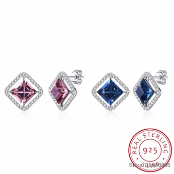 SMTCAT Crystals From Fashion Square Stud Earrings Real S925 Silver Piercing Fine Jewelry For Women Joyas
SMTCAT Crystals From Fashion Square Stud Earrings Real S925 Silver Piercing Fine Jewelry For Women Joyas