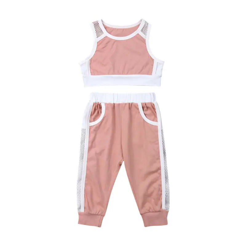 Pink Toddler Girls Summer Tank Crop Vest Tops+Mesh Pants Sports Outfits Tracksuit 1-6Y
Pink Toddler Girls Summer Tank Crop Vest Tops+Mesh Pants Sports Outfits Tracksuit 1-6Y