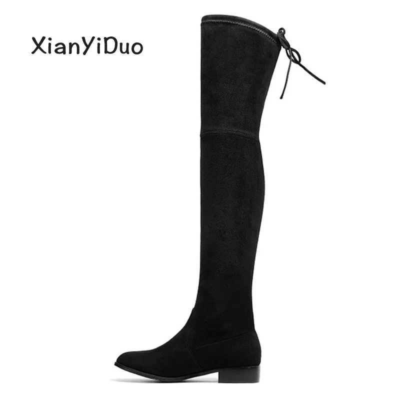Xianyiduo 2018 Autumn Women's Shoes Micro stretch shaft Thigh-high stretch suede Boots big size40-43 Over the Knee /10333
Xianyiduo 2018 Autumn Women's Shoes Micro stretch shaft Thigh-high stretch suede Boots big size40-43 Over the Knee /10333