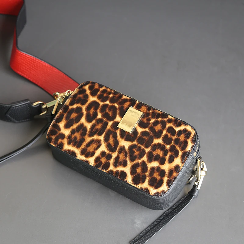 WOONAM Top Hide Genuine Calf Leather Leopard Print Small Cross Body Shoulder Satchel Camera Bag WB828
WOONAM Top Hide Genuine Calf Leather Leopard Print Small Cross Body Shoulder Satchel Camera Bag WB828