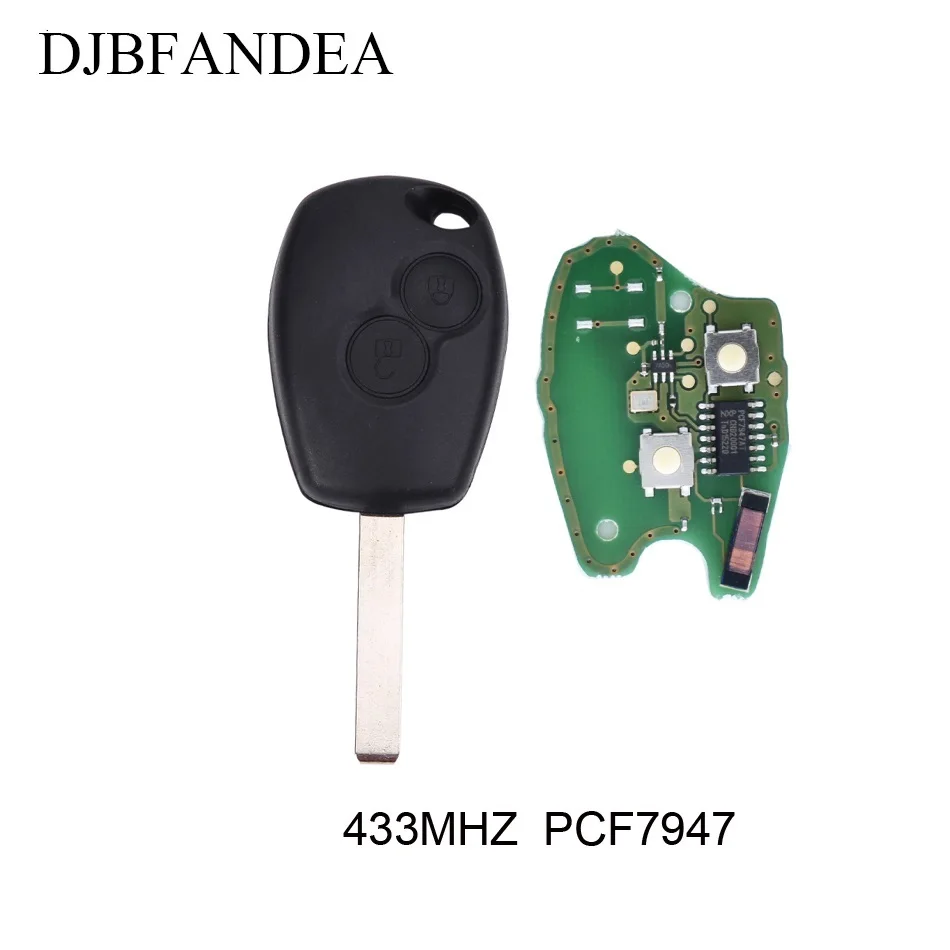 DJBFANDEA 2Buttons 433MHz PCF7947 Chip Complete Remote Key Fob For Renault Clio Scenic Kangoo Megane with Uncut Blade
DJBFANDEA 2Buttons 433MHz PCF7947 Chip Complete Remote Key Fob For Renault Clio Scenic Kangoo Megane with Uncut Blade
