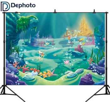 DePhoto Little Mermaid Princess Under Sea Bed Castle Corals Photography Backdrop Baby shower Birthday Party photo background
DePhoto Little Mermaid Princess Under Sea Bed Castle Corals Photography Backdrop Baby shower Birthday Party photo background