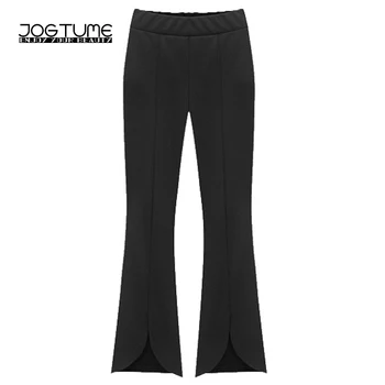 JOGTUME Wide Leg Pants Women 2017 Autumn Black Slim Split Hem High Waist Straight Pants Lady Leisure Trousers Plus Size 4xl 5xl
JOGTUME Wide Leg Pants Women 2017 Autumn Black Slim Split Hem High Waist Straight Pants Lady Leisure Trousers Plus Size 4xl 5xl