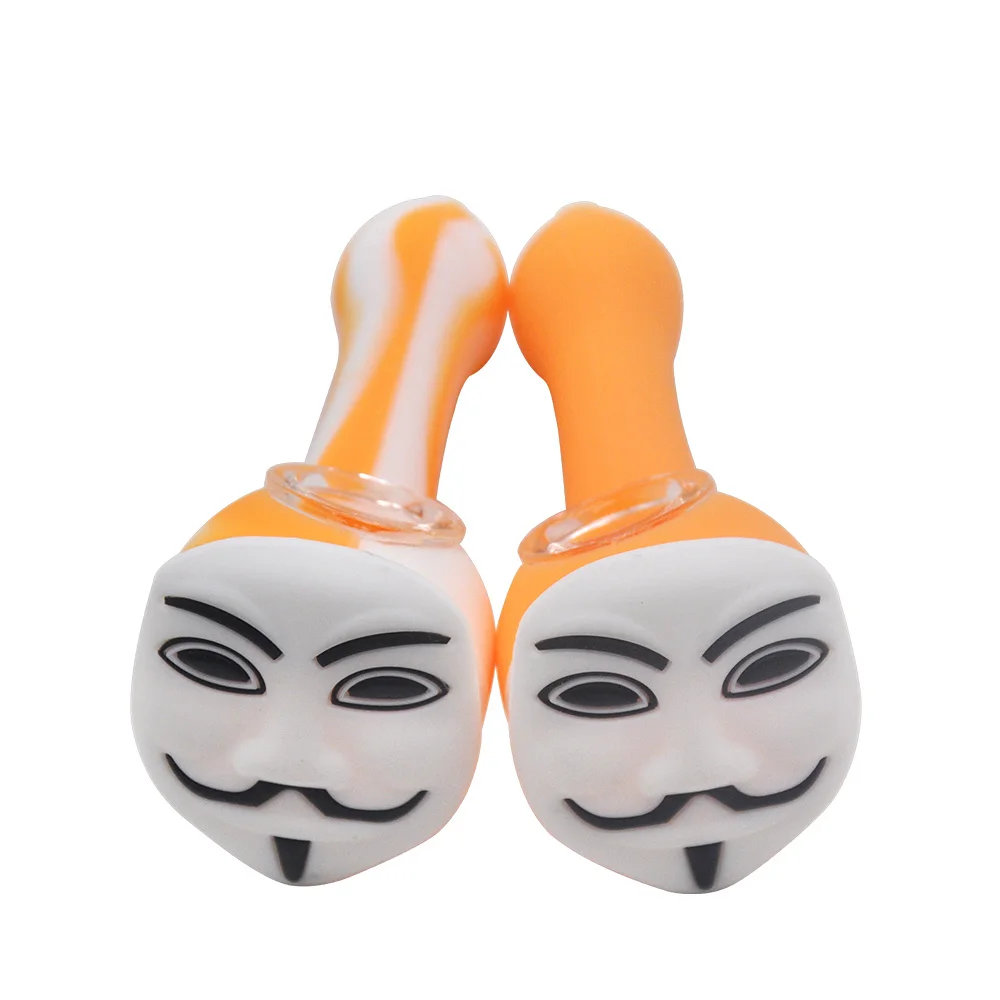 HORNET Classic V Mask Silicone Smoking Pipe 120MM Glass Bowl Tobacco Weed Pipe Unbreakable Silicone Water Pipes Hand Spoon Pipe
HORNET Classic V Mask Silicone Smoking Pipe 120MM Glass Bowl Tobacco Weed Pipe Unbreakable Silicone Water Pipes Hand Spoon Pipe