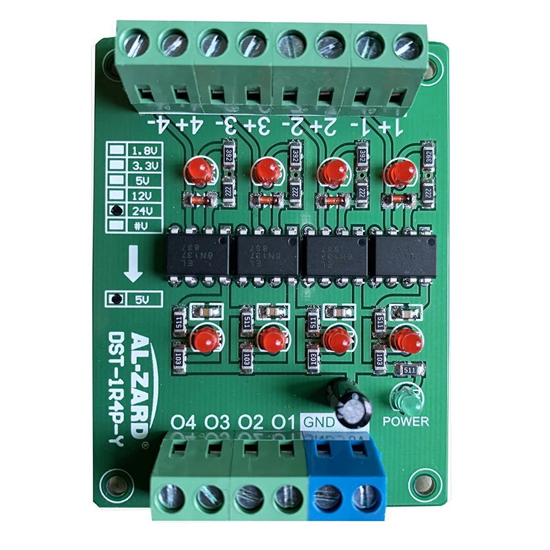 24V to 5V 12V 3.3V 4 Channel High Speed Optocoupler Isolation Board PLC Signal Conversion Board Differential Transfer Collector
24V to 5V 12V 3.3V 4 Channel High Speed Optocoupler Isolation Board PLC Signal Conversion Board Differential Transfer Collector
