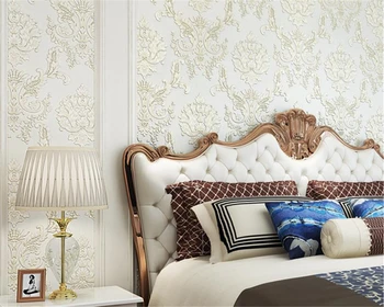 Beibehang Simple European AB version wallpaper 3d pressure wallpaper warm bedroom living room TV background 3d wallpaper roll
Beibehang Simple European AB version wallpaper 3d pressure wallpaper warm bedroom living room TV background 3d wallpaper roll