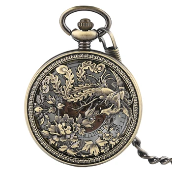 Retro Pocket Watch Transparent Skeleton Automatic Mechanical Pocket Watches Hollow Phoenix Pattern Clock With Chain Xmas Gifts
Retro Pocket Watch Transparent Skeleton Automatic Mechanical Pocket Watches Hollow Phoenix Pattern Clock With Chain Xmas Gifts
