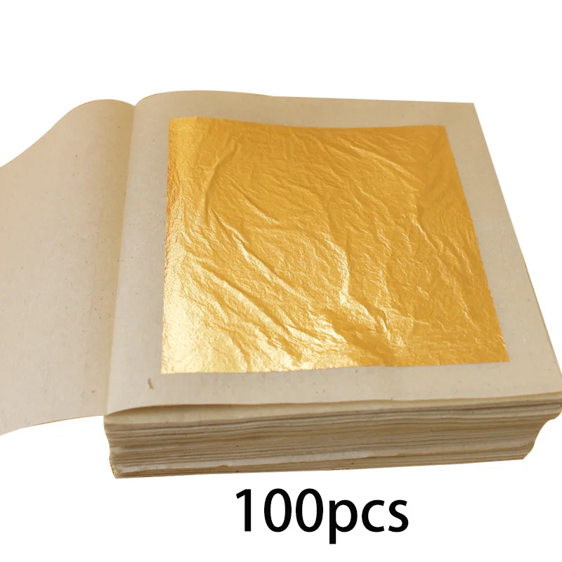 100 sheets 8 X 8cm 24K pure genuine gold leaf foil sheet gold free shipping
100 sheets 8 X 8cm 24K pure genuine gold leaf foil sheet gold free shipping