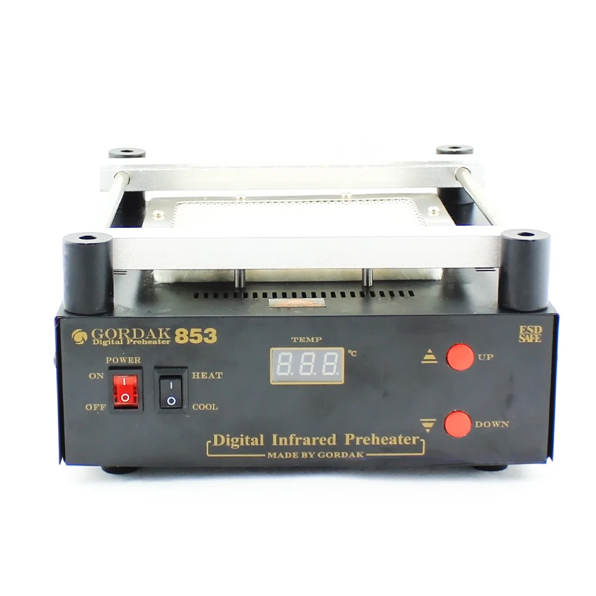 Best quality Gordak 853 IR preheater solder soldering station, lead free preheating for bga repair
Best quality Gordak 853 IR preheater solder soldering station, lead free preheating for bga repair