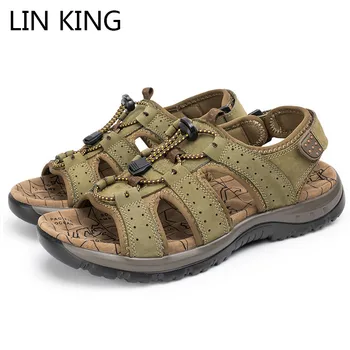 LIN KING New Style Summer Cow Leather Men Sandals Comfortable Non Slip Wear Resistant Beach Shoes Fashion Man Outdoor Sandals
LIN KING New Style Summer Cow Leather Men Sandals Comfortable Non Slip Wear Resistant Beach Shoes Fashion Man Outdoor Sandals