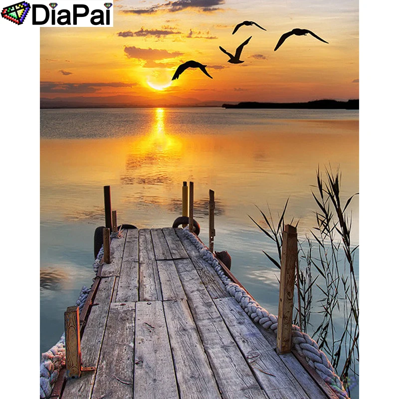 DIAPAI 5D DIY Diamond Painting 100% Full Square/Round Drill "Bridge sunset bird" Diamond Embroidery Cross Stitch 3D Decor A21629
DIAPAI 5D DIY Diamond Painting 100% Full Square/Round Drill "Bridge sunset bird" Diamond Embroidery Cross Stitch 3D Decor A21629