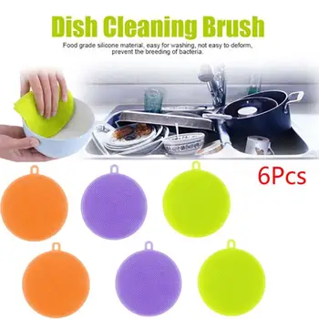 6Pcs Silicone Dish Washing Sponge Scrubber Kitchen Cleaning antibacterial Tool 5O109
6Pcs Silicone Dish Washing Sponge Scrubber Kitchen Cleaning antibacterial Tool 5O109