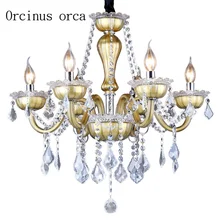 European luxury gold candle crystal chandelier hotel living room dining room French creative LED crystal lamp free shipping
European luxury gold candle crystal chandelier hotel living room dining room French creative LED crystal lamp free shipping