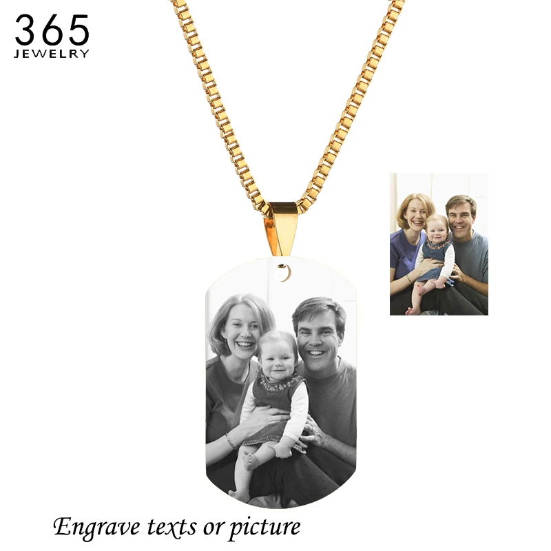 Customized Stainless Steel Army Dog Tags Pendant Necklace Engraving Name Photo Square Necklace Personalized Gift
Customized Stainless Steel Army Dog Tags Pendant Necklace Engraving Name Photo Square Necklace Personalized Gift