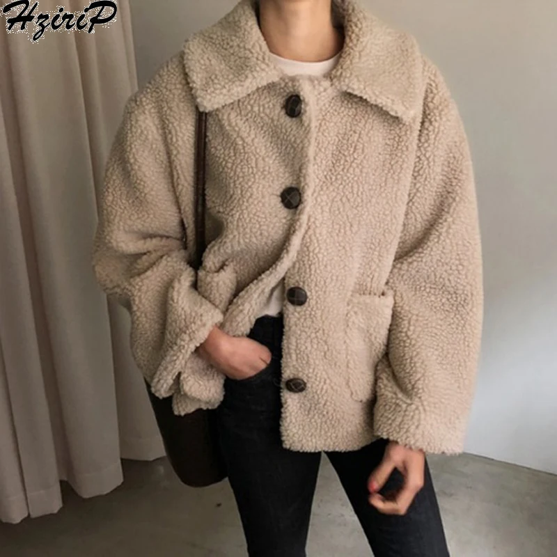 HziriP Korean 2018 Autumn Winter New Women Coat Loose Sweet Wild Full Sleeve Solid Wild Preppy Style Pockets Female Coats
HziriP Korean 2018 Autumn Winter New Women Coat Loose Sweet Wild Full Sleeve Solid Wild Preppy Style Pockets Female Coats