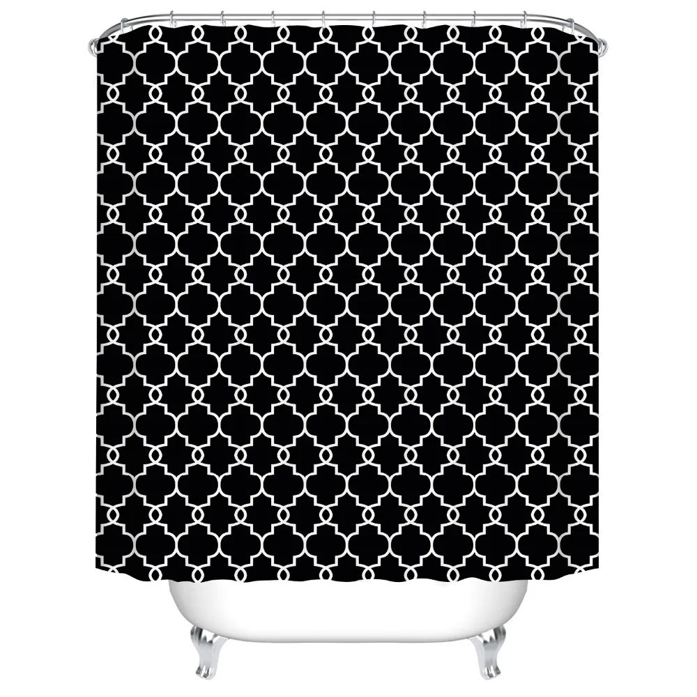 Black And White 3D Geometric Wave Stripe Bathroom Shower Curtains Frabic Waterproof Polyester With 12 Hooks
Black And White 3D Geometric Wave Stripe Bathroom Shower Curtains Frabic Waterproof Polyester With 12 Hooks