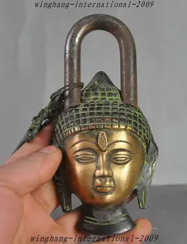 christmas Old Tibet Buddhism Bronze Sakyamuni Shakyamuni Buddha Head Statue Locks Keys Set halloween
christmas Old Tibet Buddhism Bronze Sakyamuni Shakyamuni Buddha Head Statue Locks Keys Set halloween