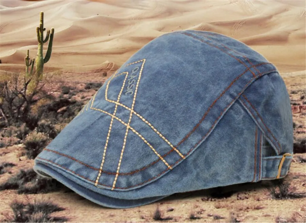 New Blue Cotton Cowboy Hat-Winter Casual Newsboy Hat Women and Mens Peaked Ivy Cap
New Blue Cotton Cowboy Hat-Winter Casual Newsboy Hat Women and Mens Peaked Ivy Cap