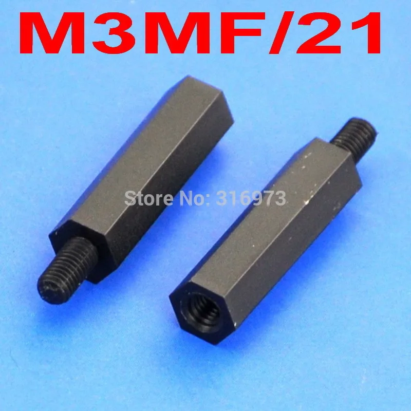(50 pcs/lot ) 21mm/0.83" Black Nylon M3 Threaded Hex Male-Female Standoff Spacer.
(50 pcs/lot ) 21mm/0.83" Black Nylon M3 Threaded Hex Male-Female Standoff Spacer.
