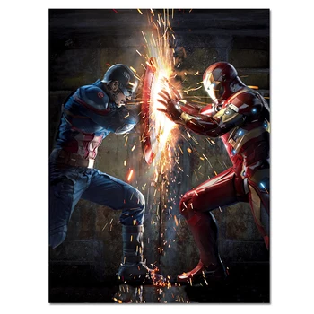 Captain America Iron Man War Silk Poster Movie Fabric Art Prints Home Decoration Modern Cloth Picture
Captain America Iron Man War Silk Poster Movie Fabric Art Prints Home Decoration Modern Cloth Picture