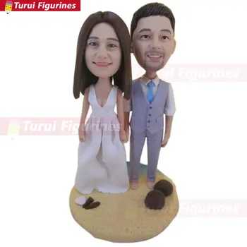 Beach Themed Personalized Wedding Cake Topper Bobble Head Clay Figurine Based on Customers' Photos Wedding Topper Wedding Gifts
Beach Themed Personalized Wedding Cake Topper Bobble Head Clay Figurine Based on Customers' Photos Wedding Topper Wedding Gifts