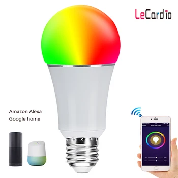 E26 E27 LED Smart Wifi Light Bulb 85-265V RGB Voice Control Multi-Color Dimmable Lamp Bulb Compatible Alexa Google Assistant
E26 E27 LED Smart Wifi Light Bulb 85-265V RGB Voice Control Multi-Color Dimmable Lamp Bulb Compatible Alexa Google Assistant