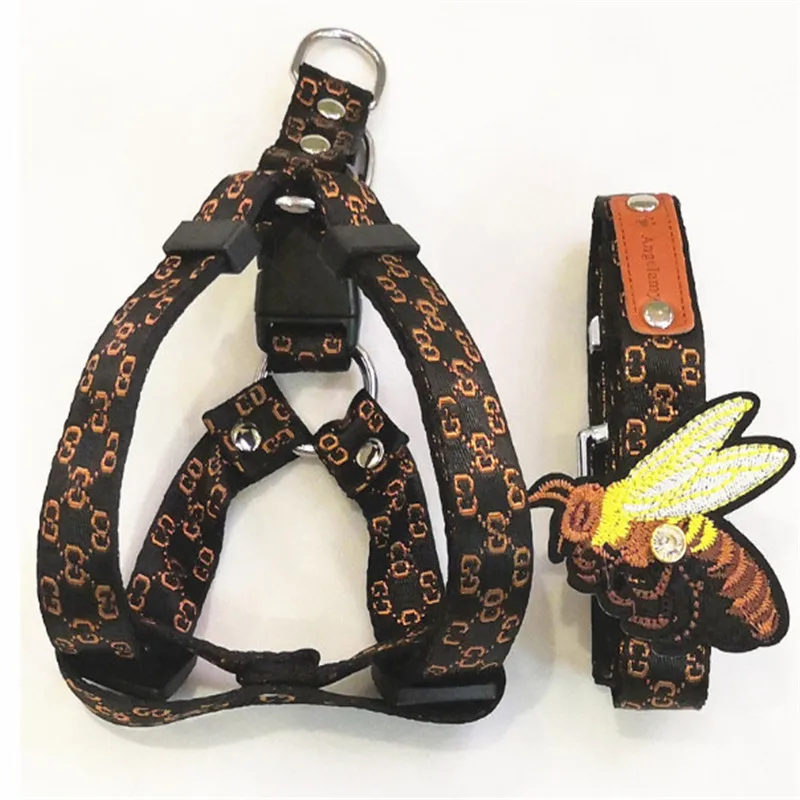GLORIOUS Dog Harness Leash Sets Designer Inspired Pet Dog Collars Chihuahua Bulldog Pug Bee Embroidery
GLORIOUS Dog Harness Leash Sets Designer Inspired Pet Dog Collars Chihuahua Bulldog Pug Bee Embroidery